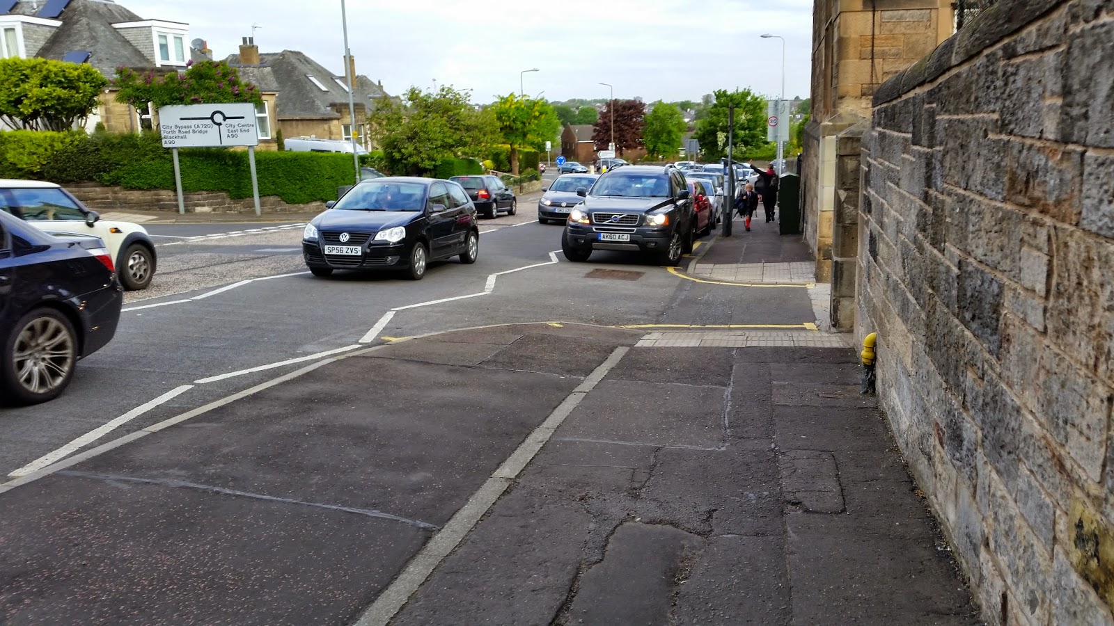 Ravelston Parking AK60 ACV on zig zags at crossing