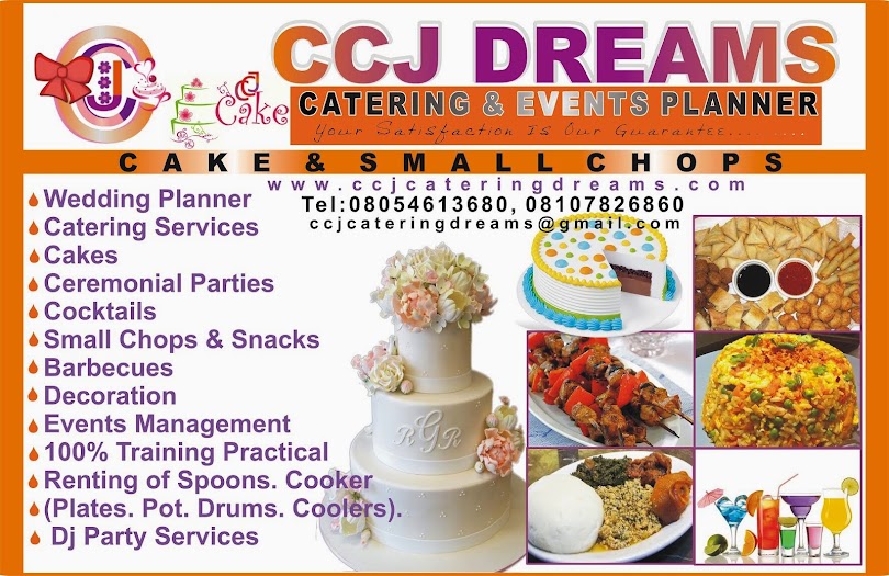 CCJ DREAMS CATERING AND EVENTS PLANNER 