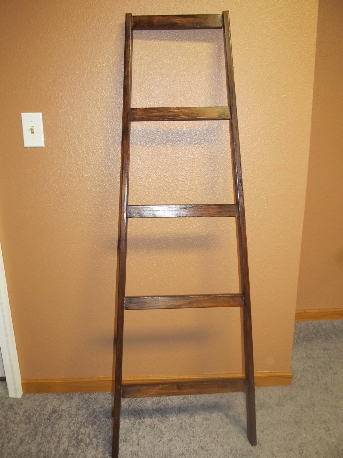Home Sweet Homemade Thrift Store Ladder Turned Blanket Ladder