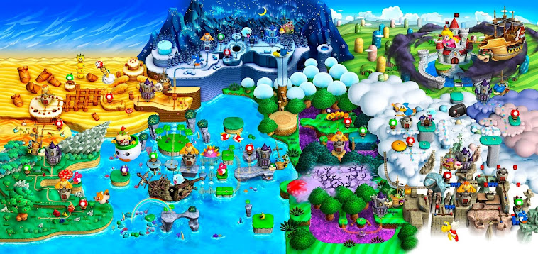 El mapa de New Super Mario Bros U: