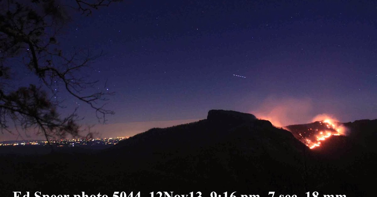 The Brown Mountain Lights Forest Fire in Linville that