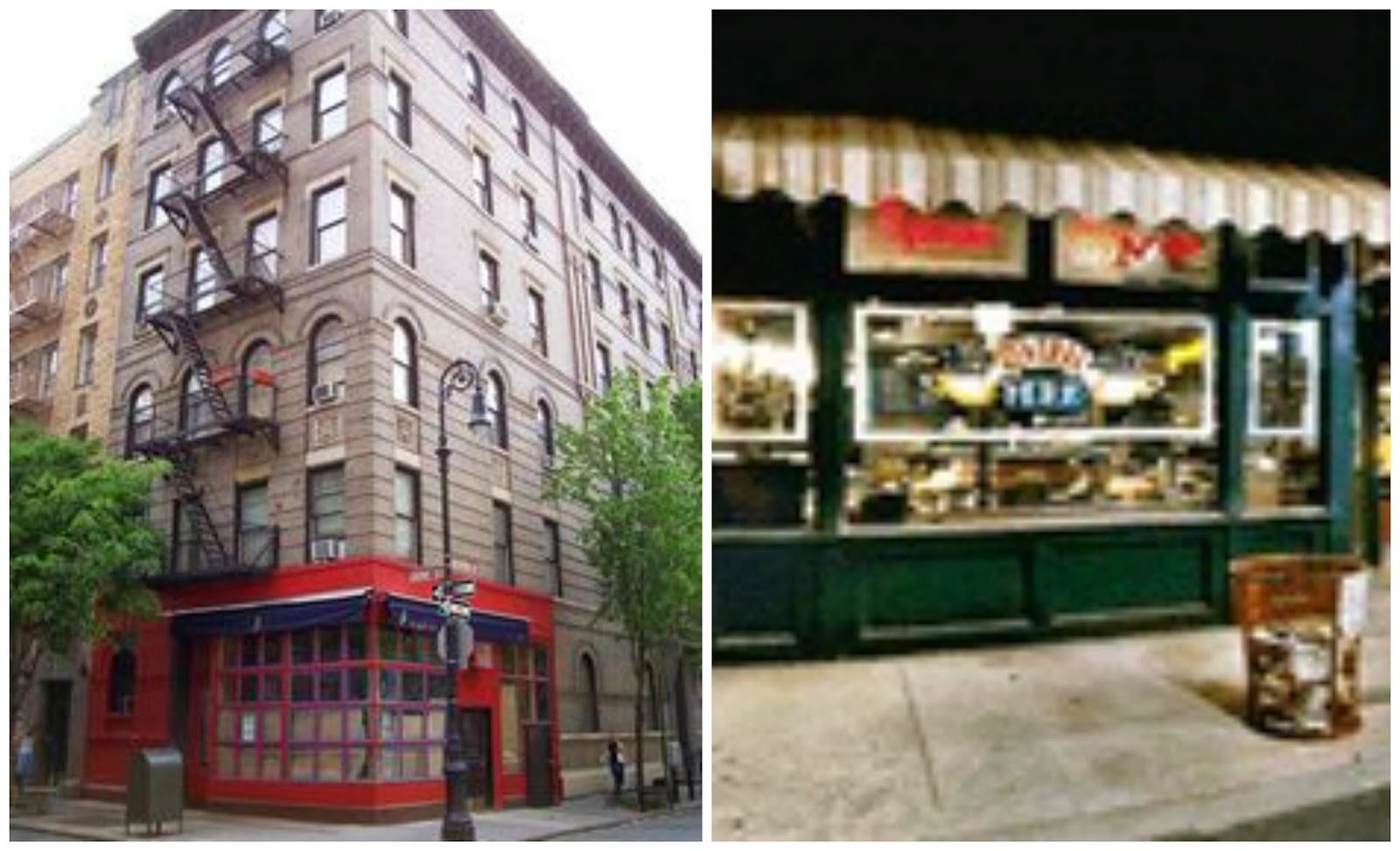 Exteriores del edificio de los chicos y del Central Perk.
