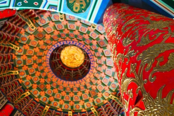 The Temple of Heaven, literally the Altar of Heaven is a complex of religious buildings situated in the southeastern part of central Beijing. The complex was visited by the Emperors of the Ming and Qing dynasties for annual ceremonies of prayer to Heaven for good harvest. It has been regarded as a Taoist temple, although Chinese Heaven worship, especially by the reigning monarch of the day, pre-dates Taoism.