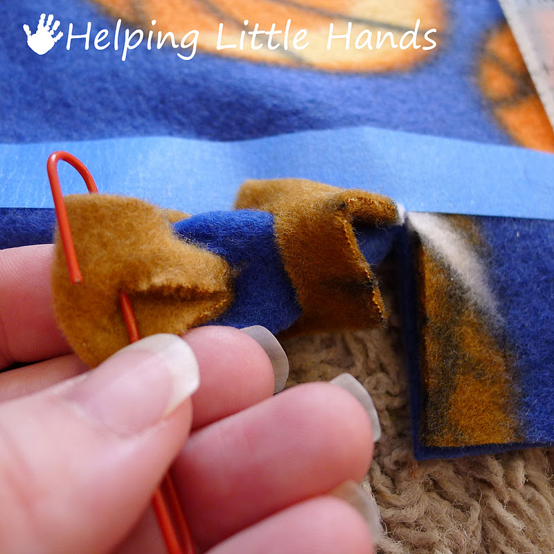 Pieces by Polly Double Layered NoSew "Braided" Fleece Blanket Tutorial