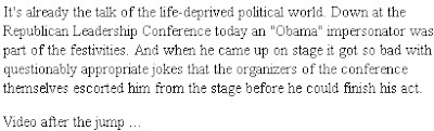 He was cut in the middle of a joke about Michele Bachmann