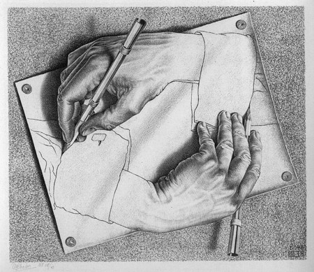 maurits cornelis escher-drawing hands