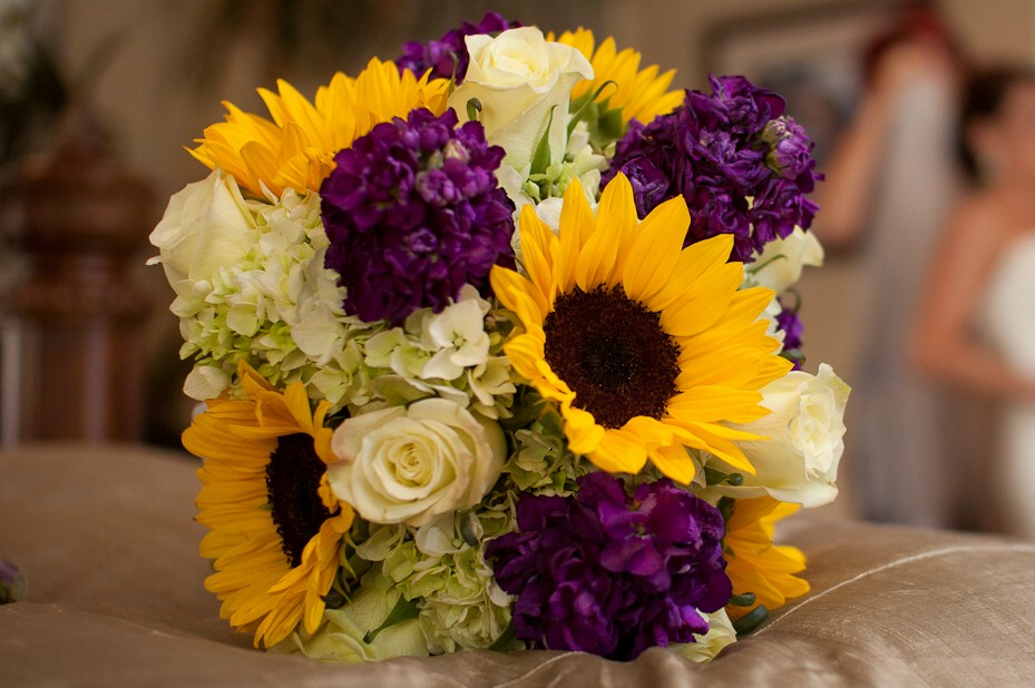 Sunflower weddings, Sunflowers and Lilac bouquet on Pinterest