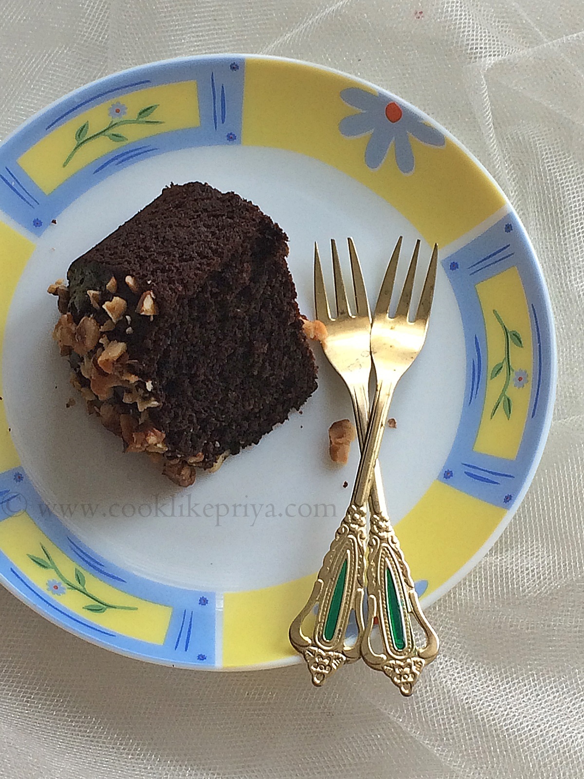 Cook like Priya Eggless Butterless Chocolate Cake Easy Chocolate