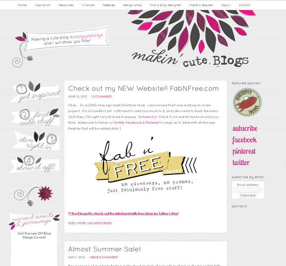 cute blog design
