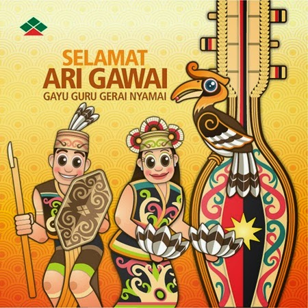 Sarawak Cuti Umum: Selamat Hari Gawai, Cuti Gawai Balik Kampung, selamat hari gawai dayak