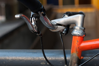 Cecil walker, bike, bicycle, the biketorialist, biketorialist, single speed, fixed speed, fixie, Swanton St, orange, frame, velocity , tim macauley, timothy macauley, model, frame, chris king, king, columbus, Victoria, Australia, headset, headstem, 