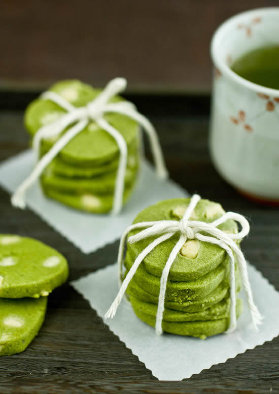 Green Tea White Chocolate Cookies