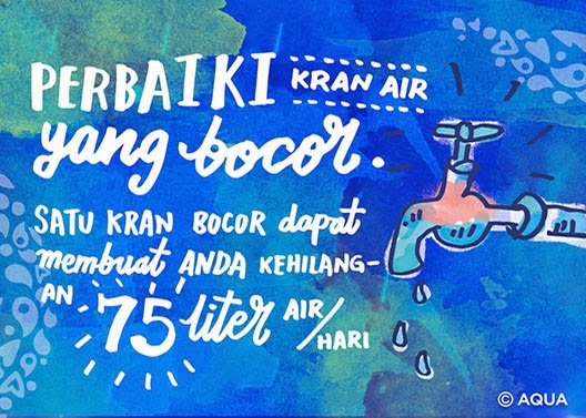 poster kampanye ajakan hemat air bersih