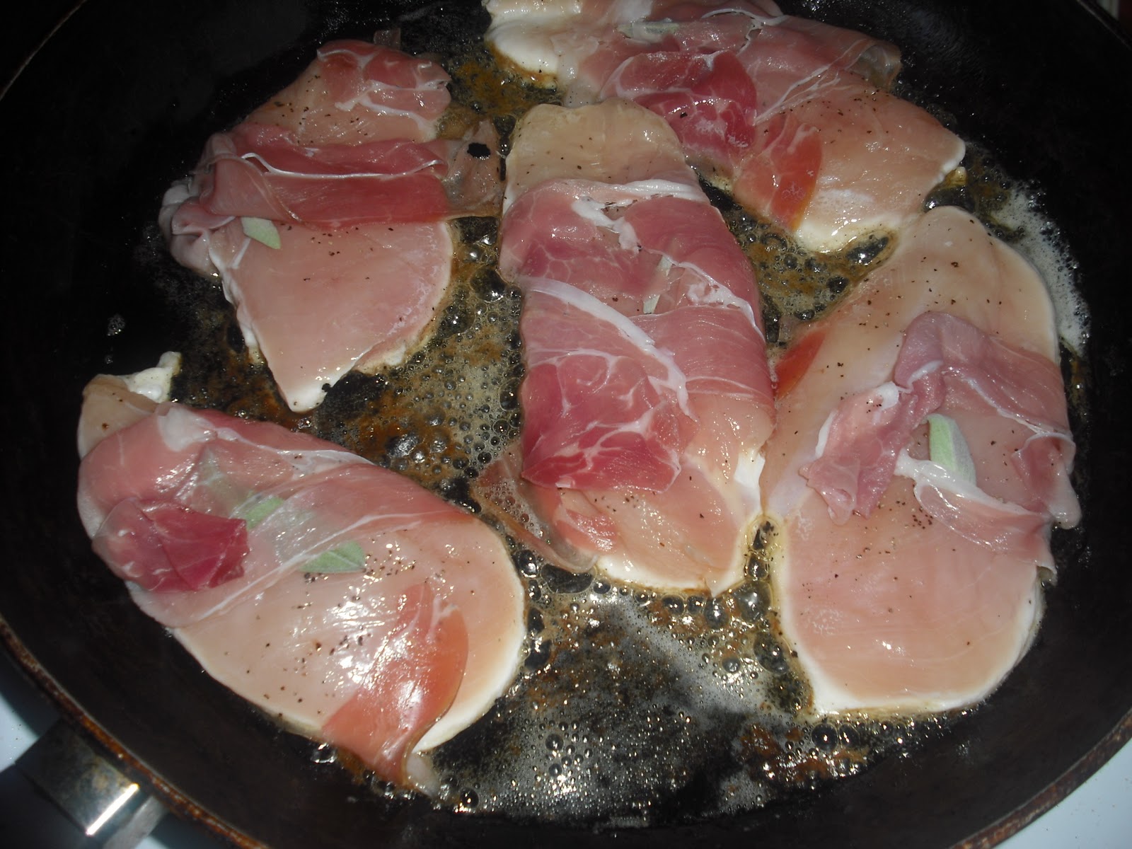 365 No Repeats September 19 Veal Saltimbocca with Spinach Polenta