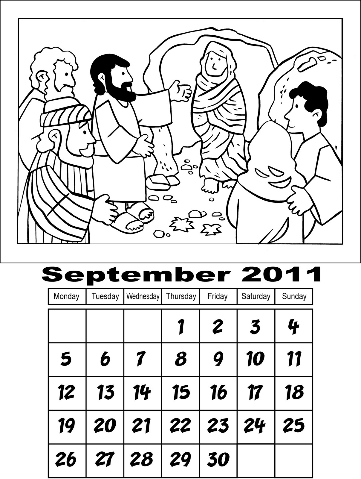 My Little House: Calendar for September 2011