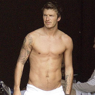 David Beckham playing on Beach