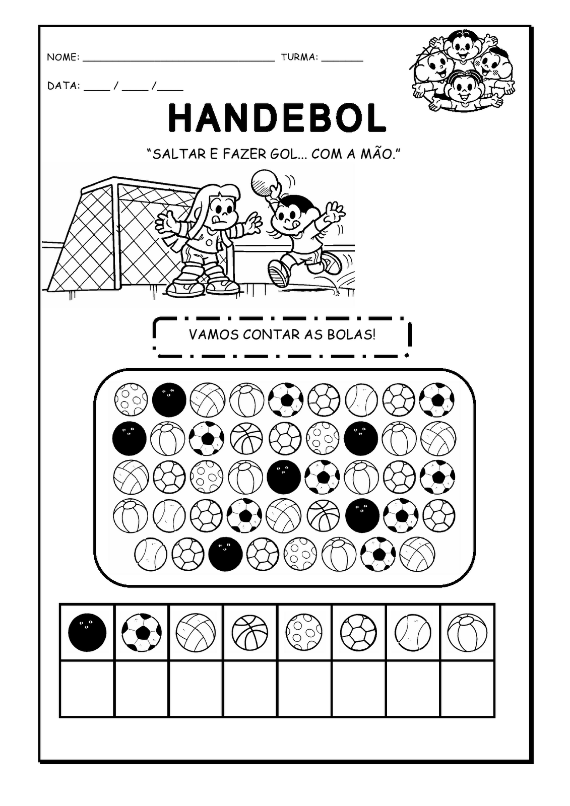 Alfabetizando com Mônica e Turma Olimpíadas 2012 Handebol