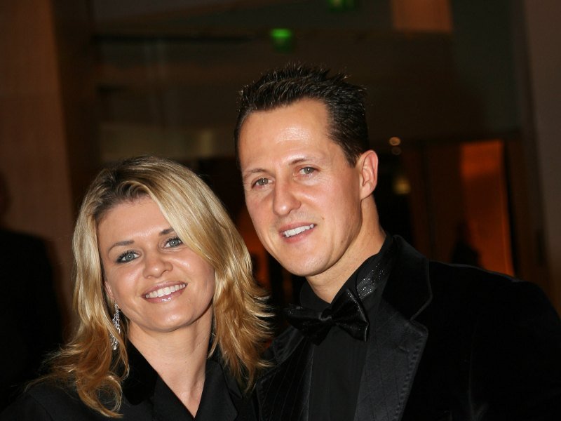 Famous Sports Personalities: Michael Schumacher With His Wife Corinna