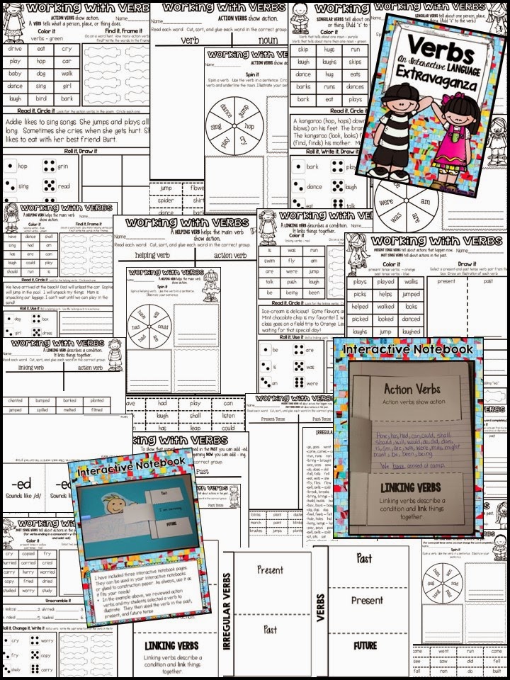 The Razzle Dazzle Classroom verbs, word work with y endings, & close