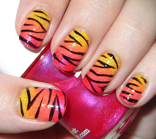 sharihearts tropical tiger nail