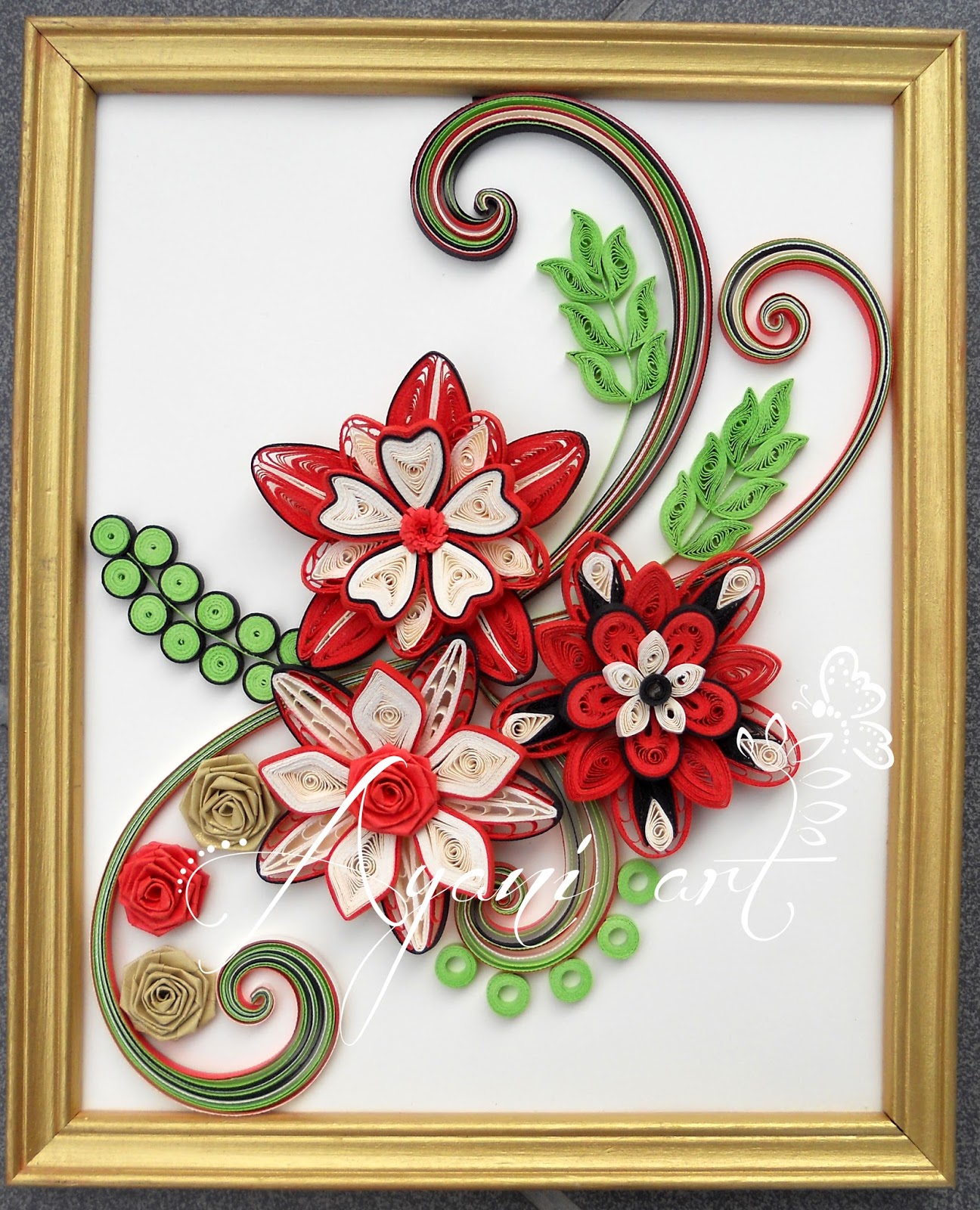 Ayani art Quilled colorful frame