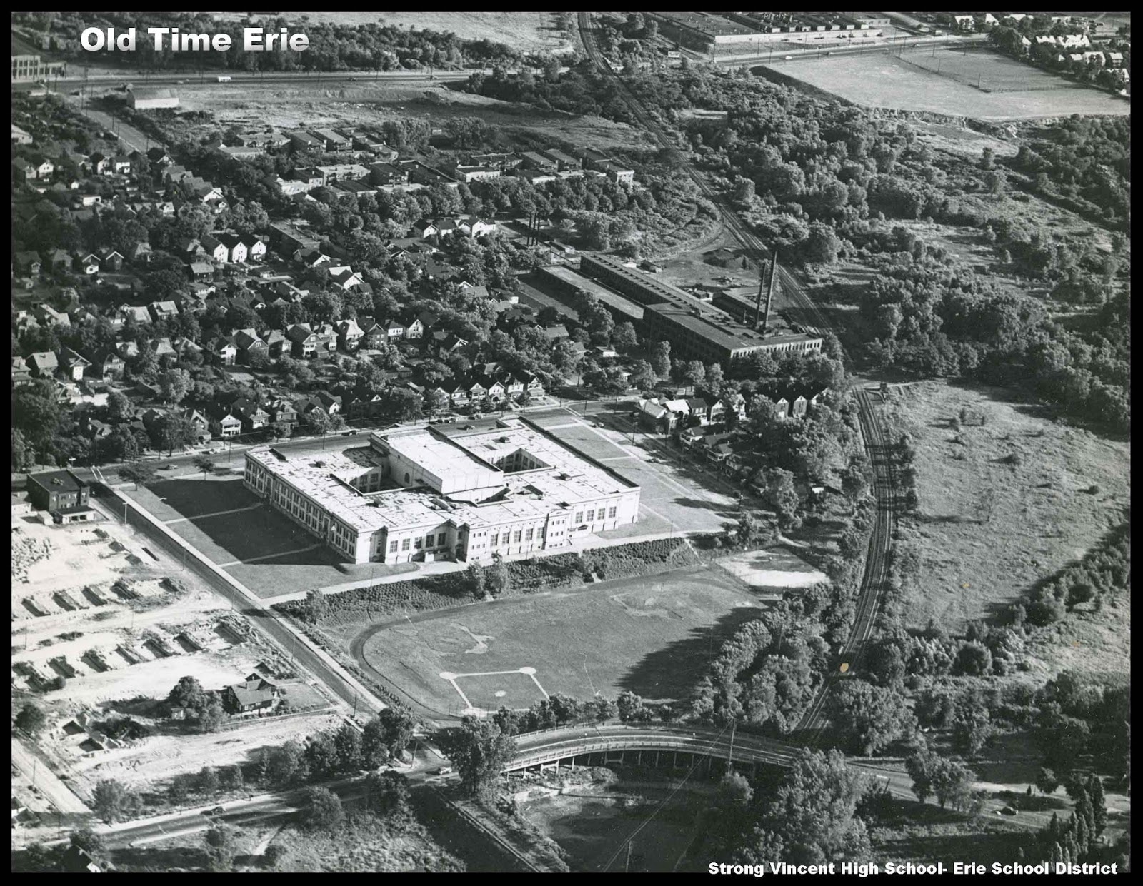 Old Time Erie Strong Vincent High School Aerial View