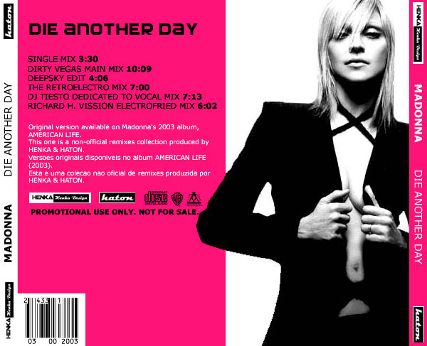 Madonna FanMade Covers Die Another Day maxi single