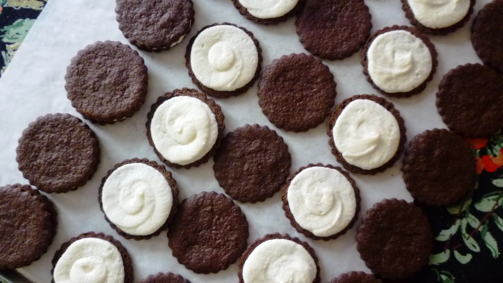 For Love of the Table Chocolate Shortbread Sandwich Cookies with