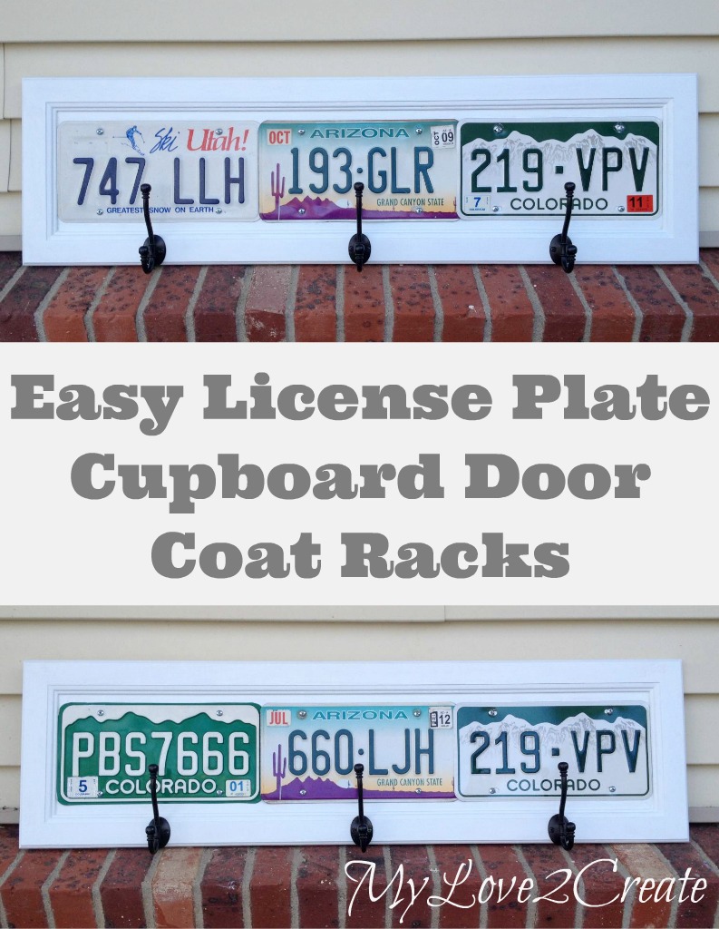 Coat Racks made with old License Plates My Love 2 Create