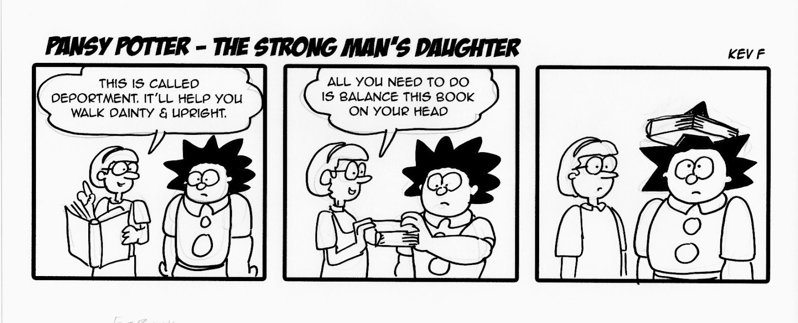 Kev F comic art Pansy Potter Deportment in this week's Beano (and last)