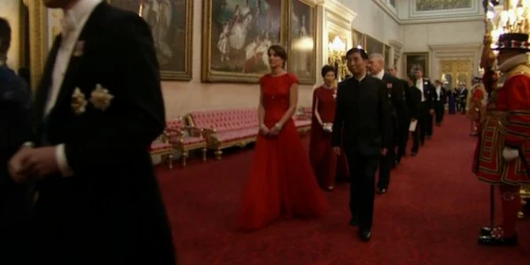 Duchess of Cambridge and Prince William, Duke of Cambridge. The Duchess of Cambridge attend her first state banquet at Buckingham Palace