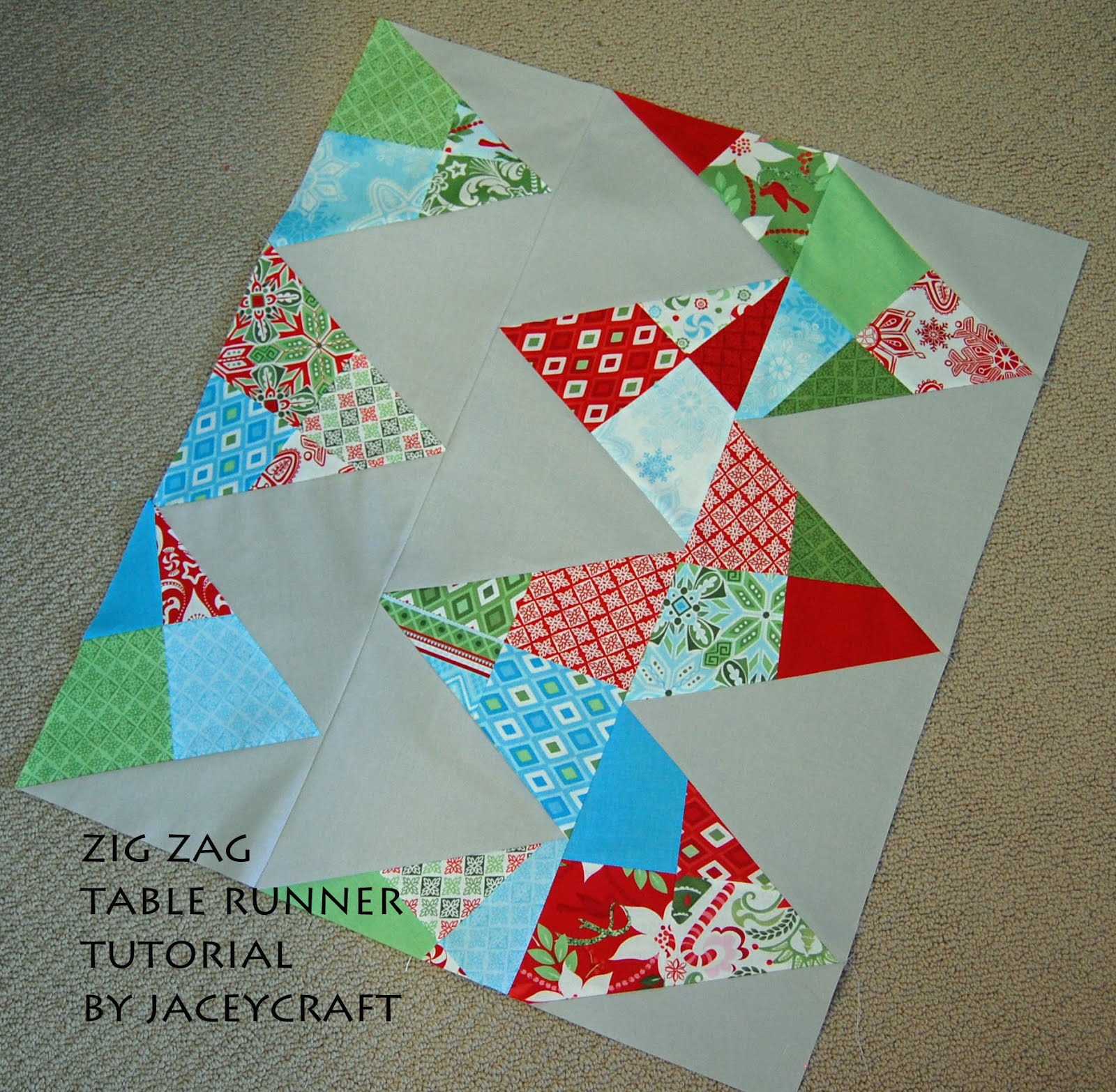 Jaceycraft HCB Zig Zag Table Runner Tutorial