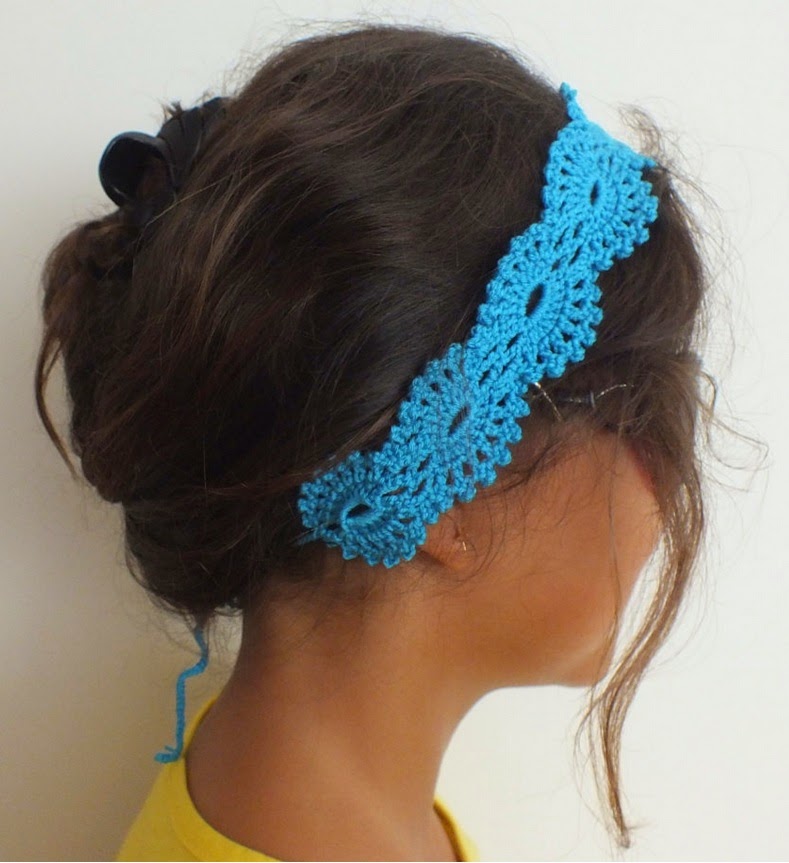 Universo da Moda & Cia. Faixa de crochê para cabelos