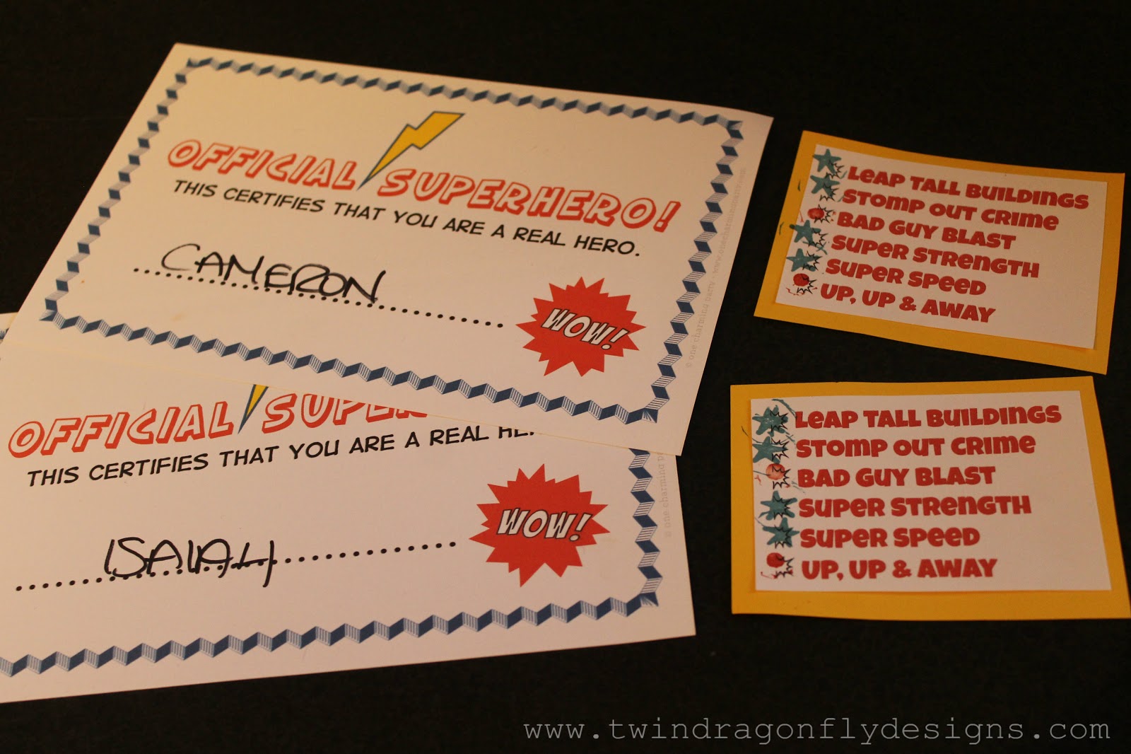 Superhero Certificate Printable
