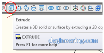 Gambar 11. Klik kiri extrude Gambar 11. Klik kiri extrude