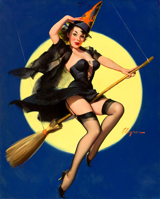 classic halloween pin up