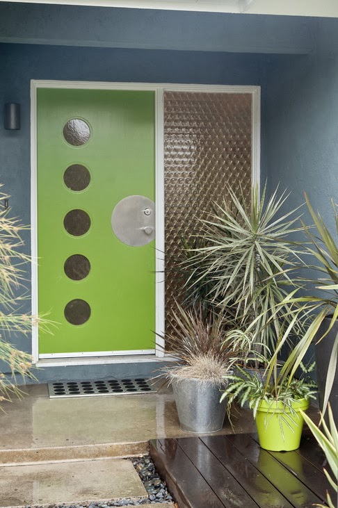 Mad for Mid-Century: Green Modern Front Doors