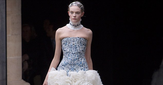 Blue and White Mosaic ~ WEDDING DRESS