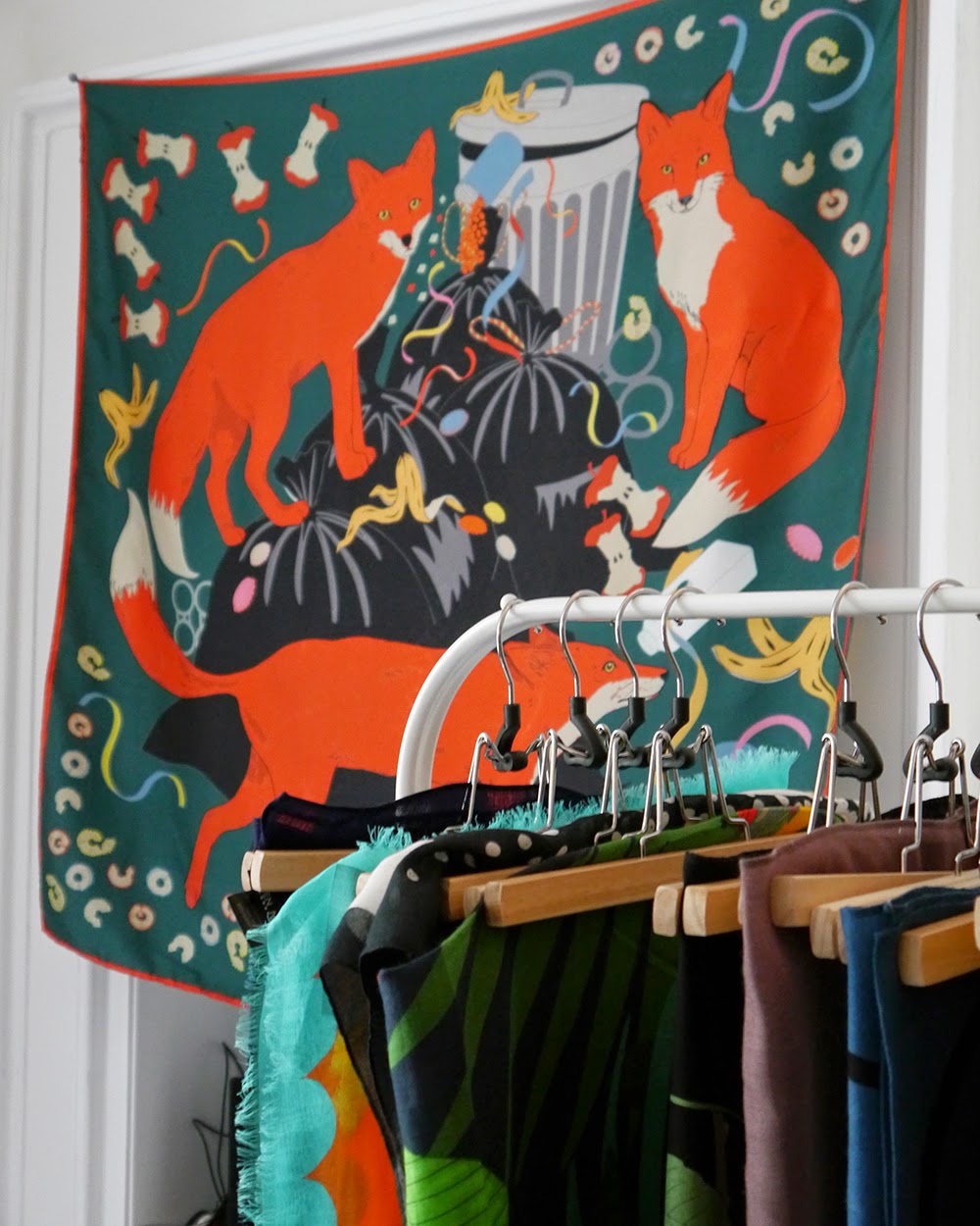 Karen Mabon Scarves Edinburgh, Scottish Bloggers, Karen Mabon, Scraf School, Scarf Design, Fox Scarf