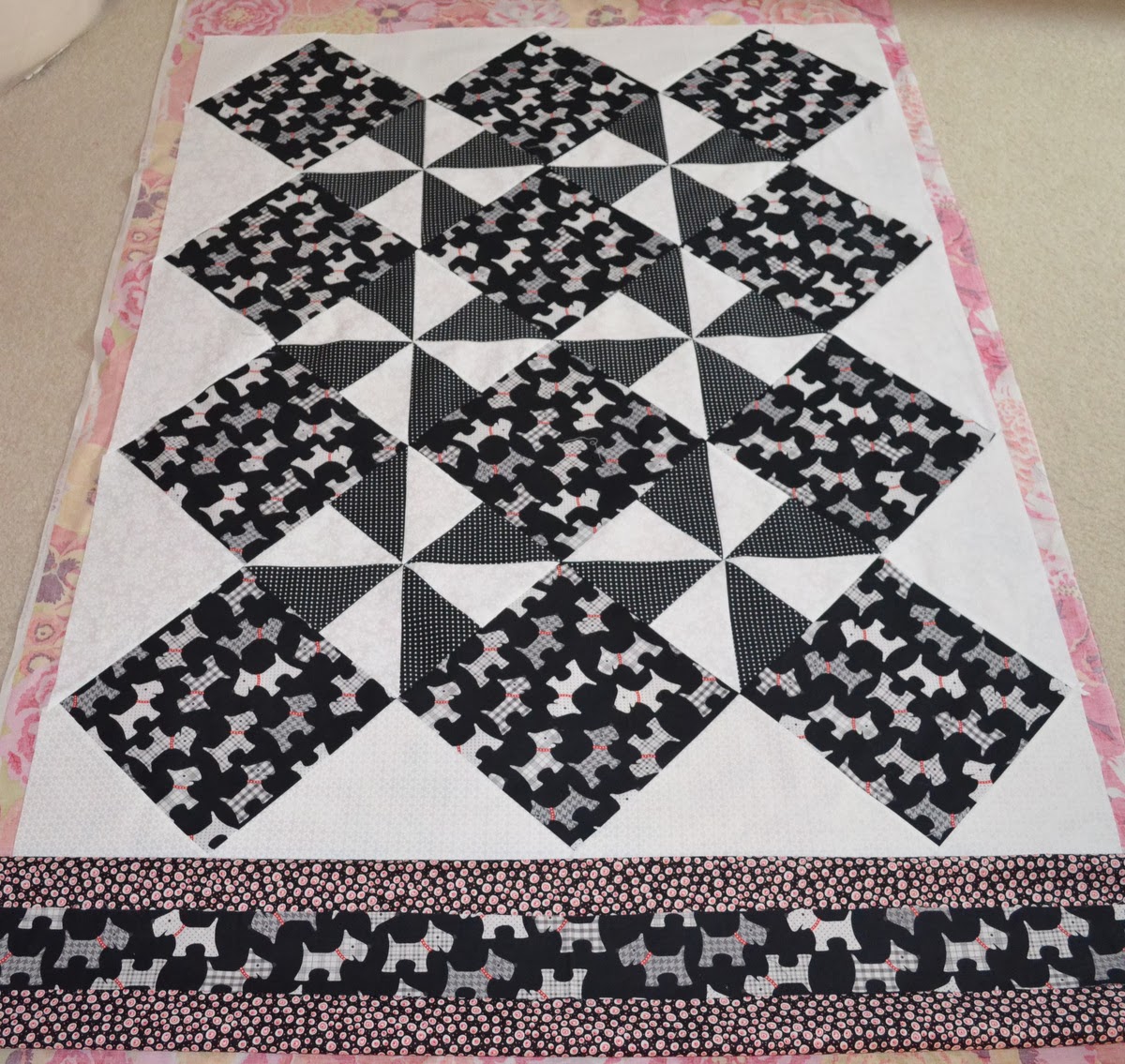 Westie Julep Bath Day & Quilting Projects