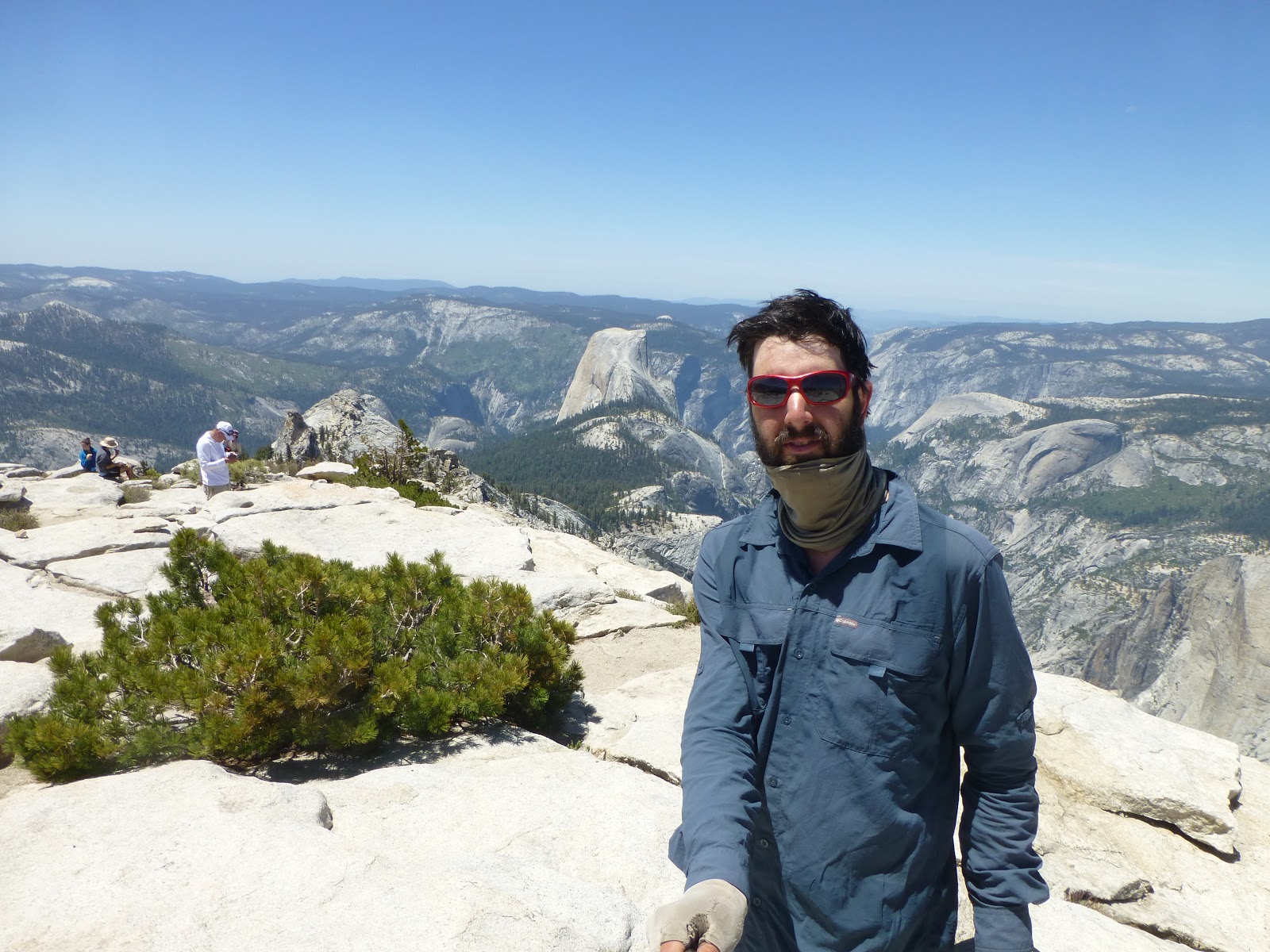 Posing on Clouds Rest, with Half Dome in the background