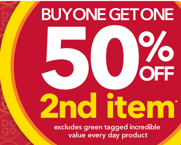 Buy ONE Get ONE 50% Off