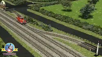 Train signal box house fire truck Flynn stopped adjacent to a small quiet railway track Y junction