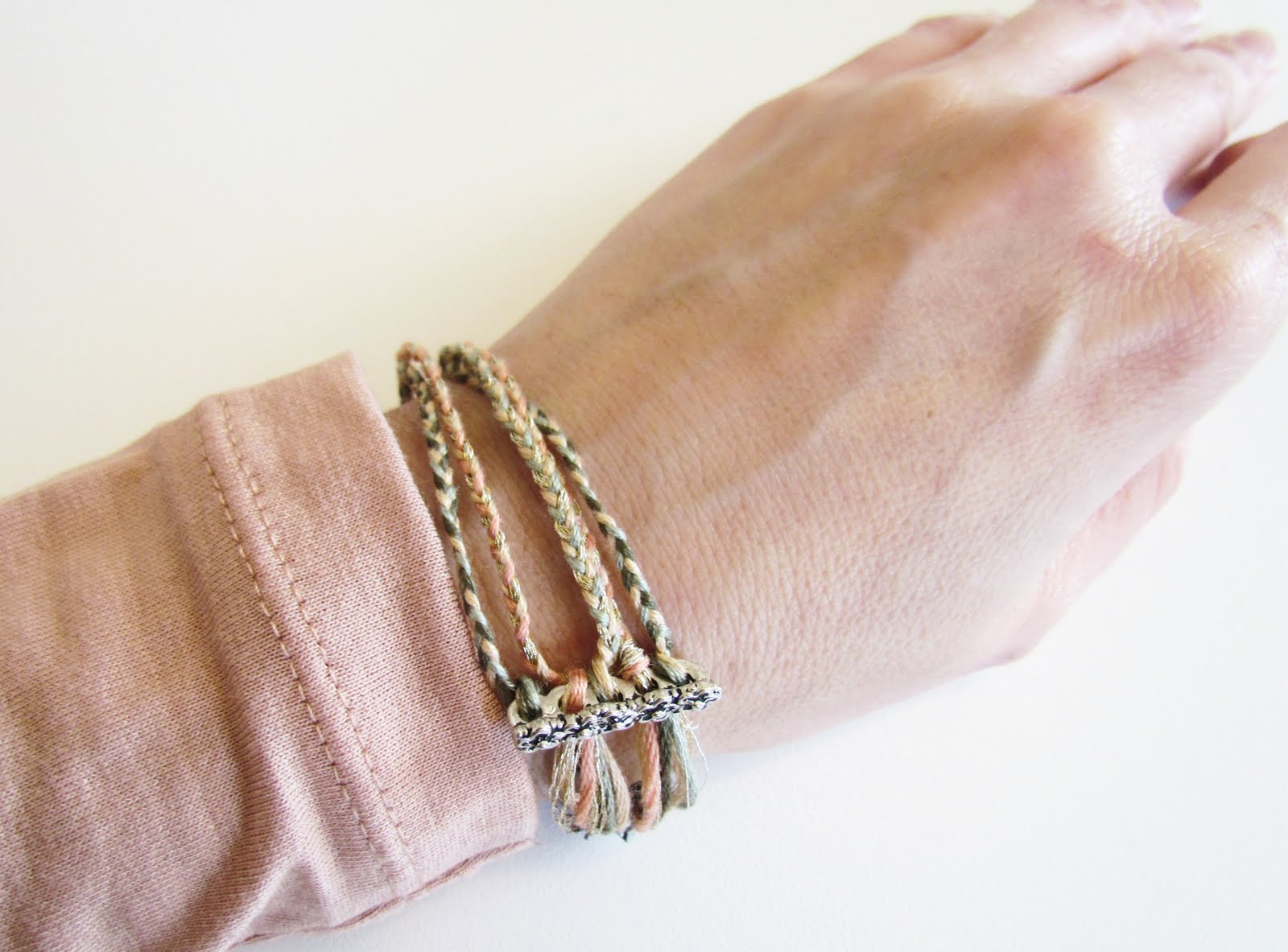braided tie bracelet
