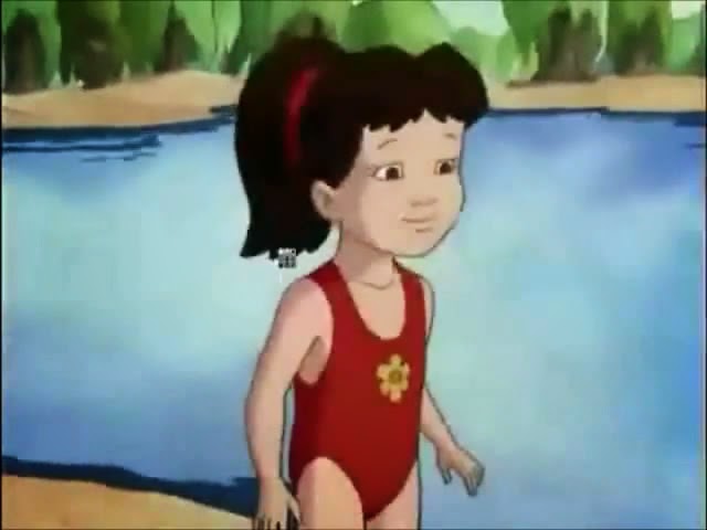 Imágenes de la serie Dragon Tales, episodio "Zak Takes a Dive". 