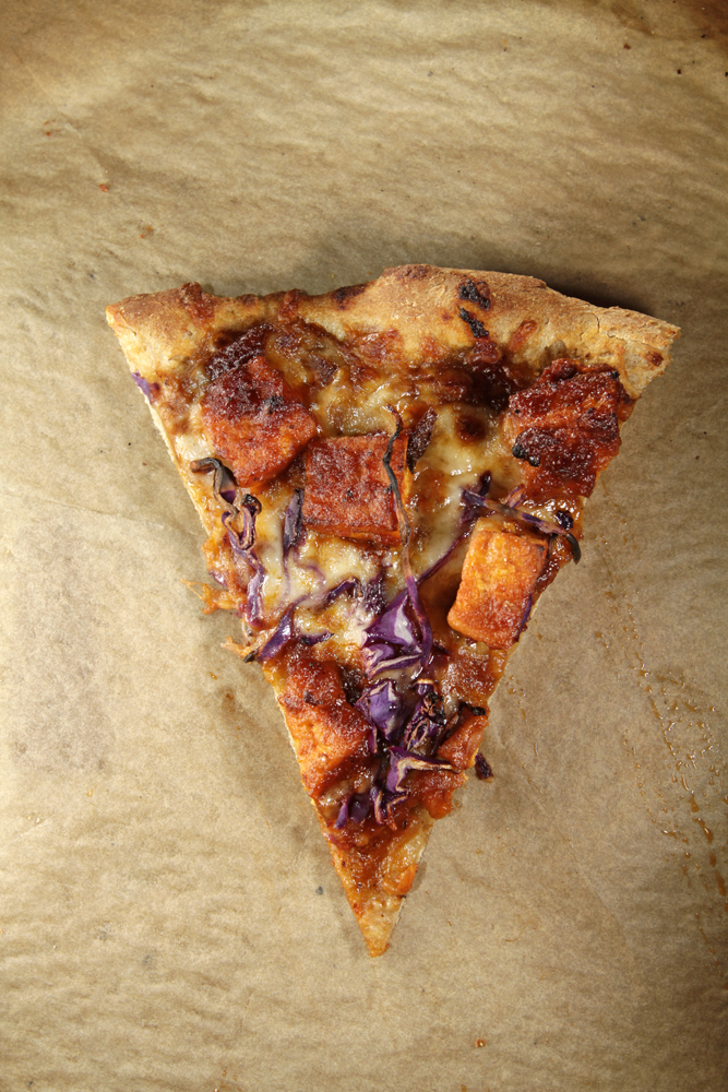 The Chubby Vegetarian BBQ Tofu Pizza