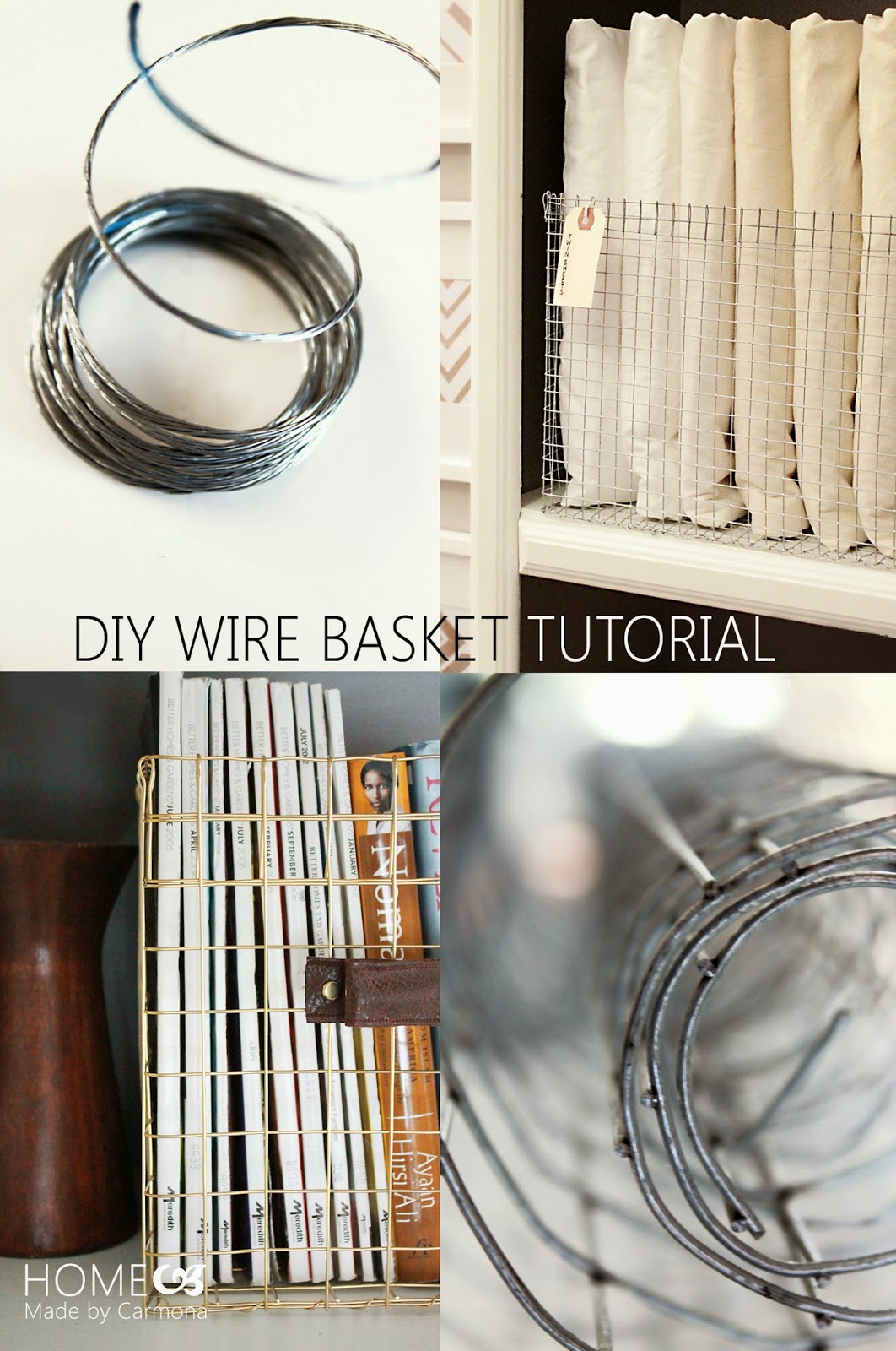DIY Wire Baskets Home Made by Carmona