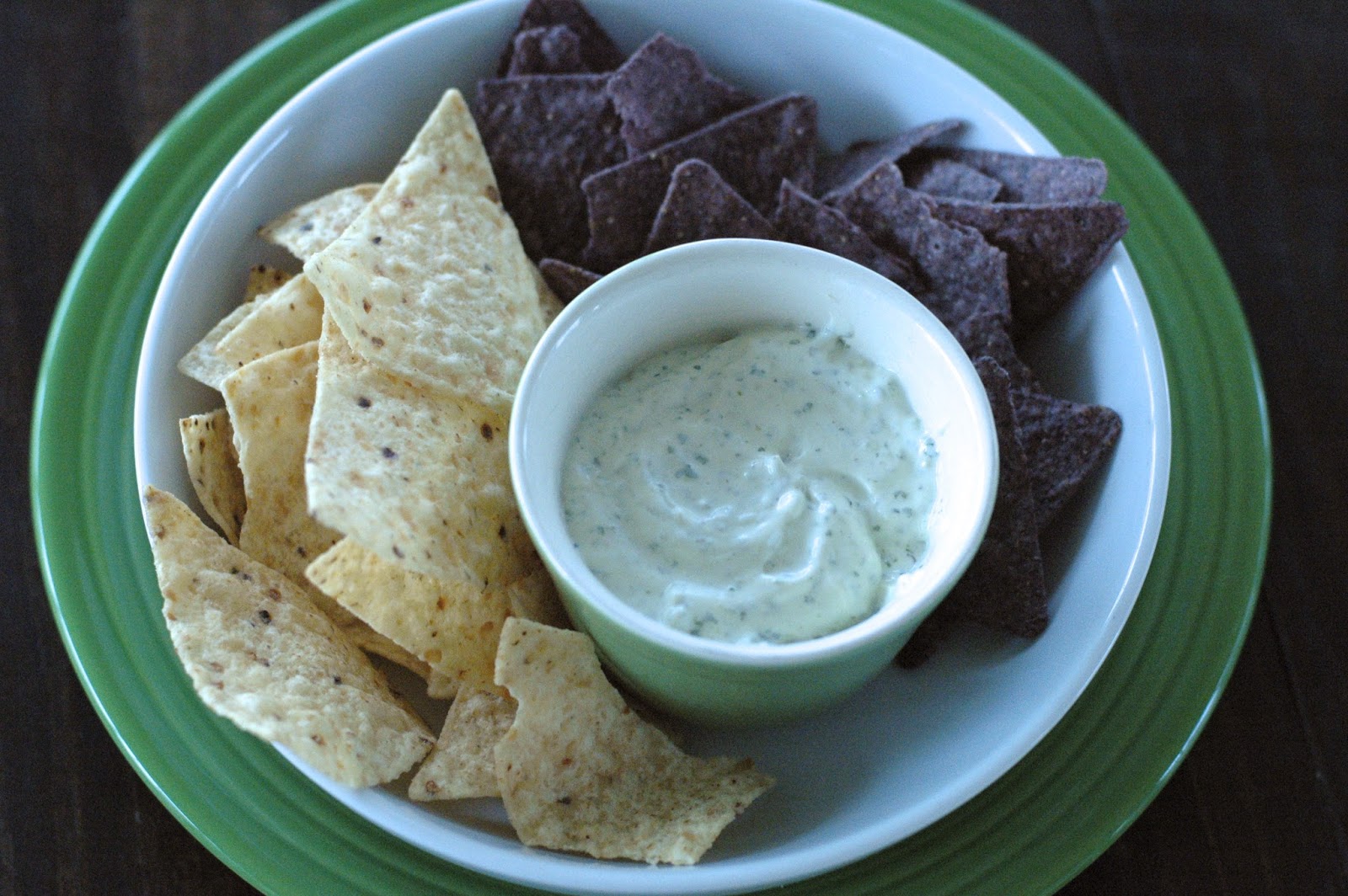 cupa cupa Cilantro Sour Cream Dip and Tostadas