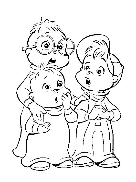 Alvin and the Chipmunks Coloring Pages