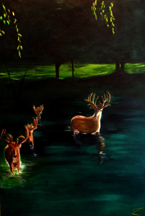 Deer in Water #1
